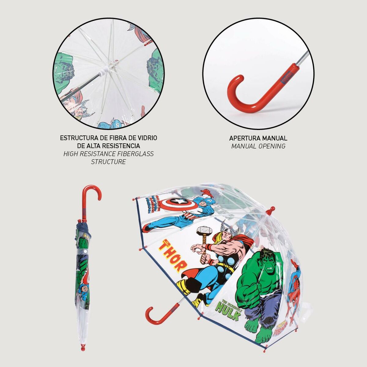 Зонт The Avengers Ø 71 cm Разноцветный-5