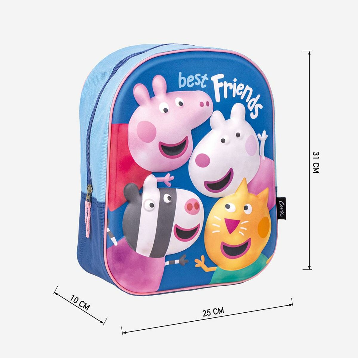 Детский рюкзак 3D Peppa Pig Синий 25 x 33 x 10 cm-6
