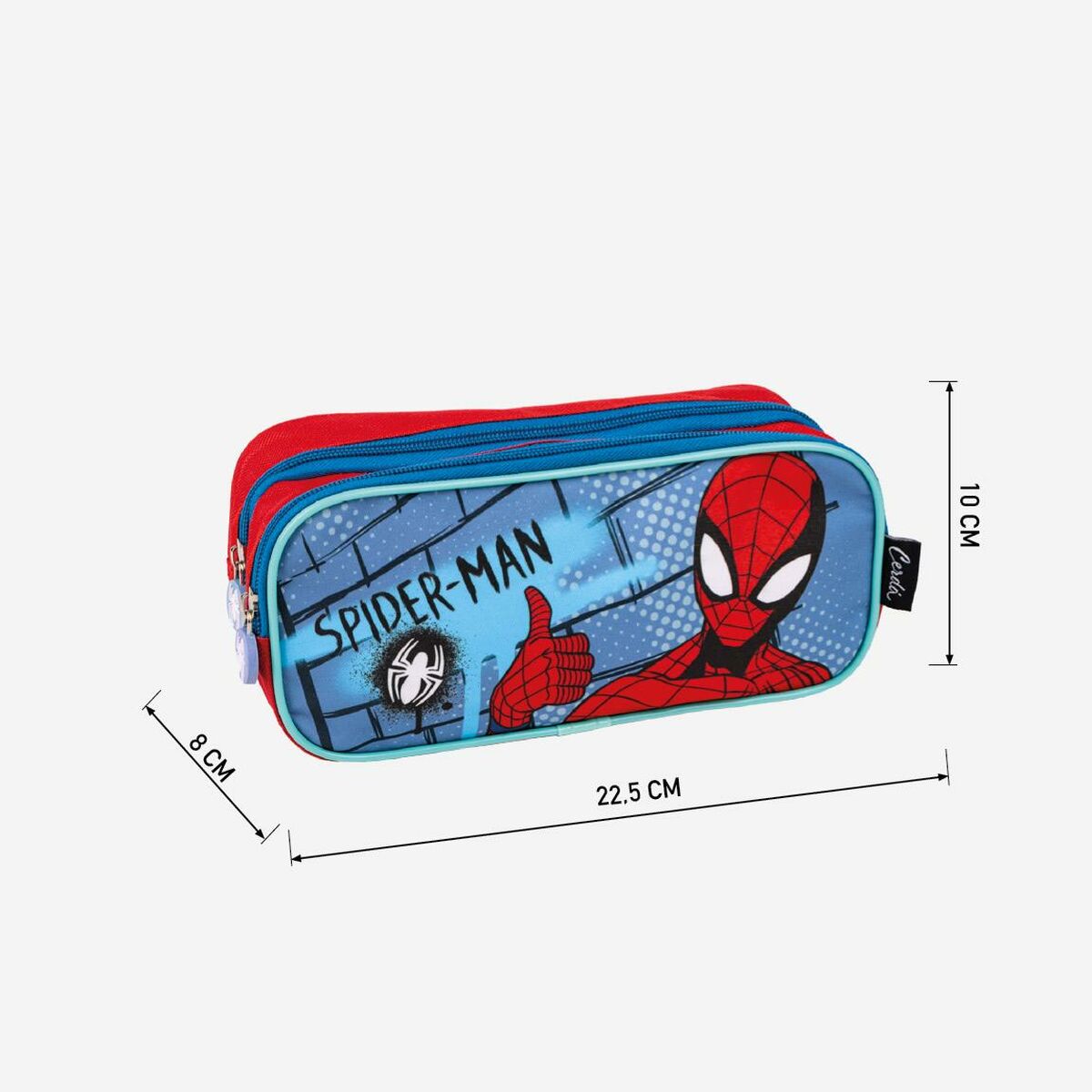 Двойной пенал Spider-Man Красный Синий 22,5 x 8 x 10 cm-5