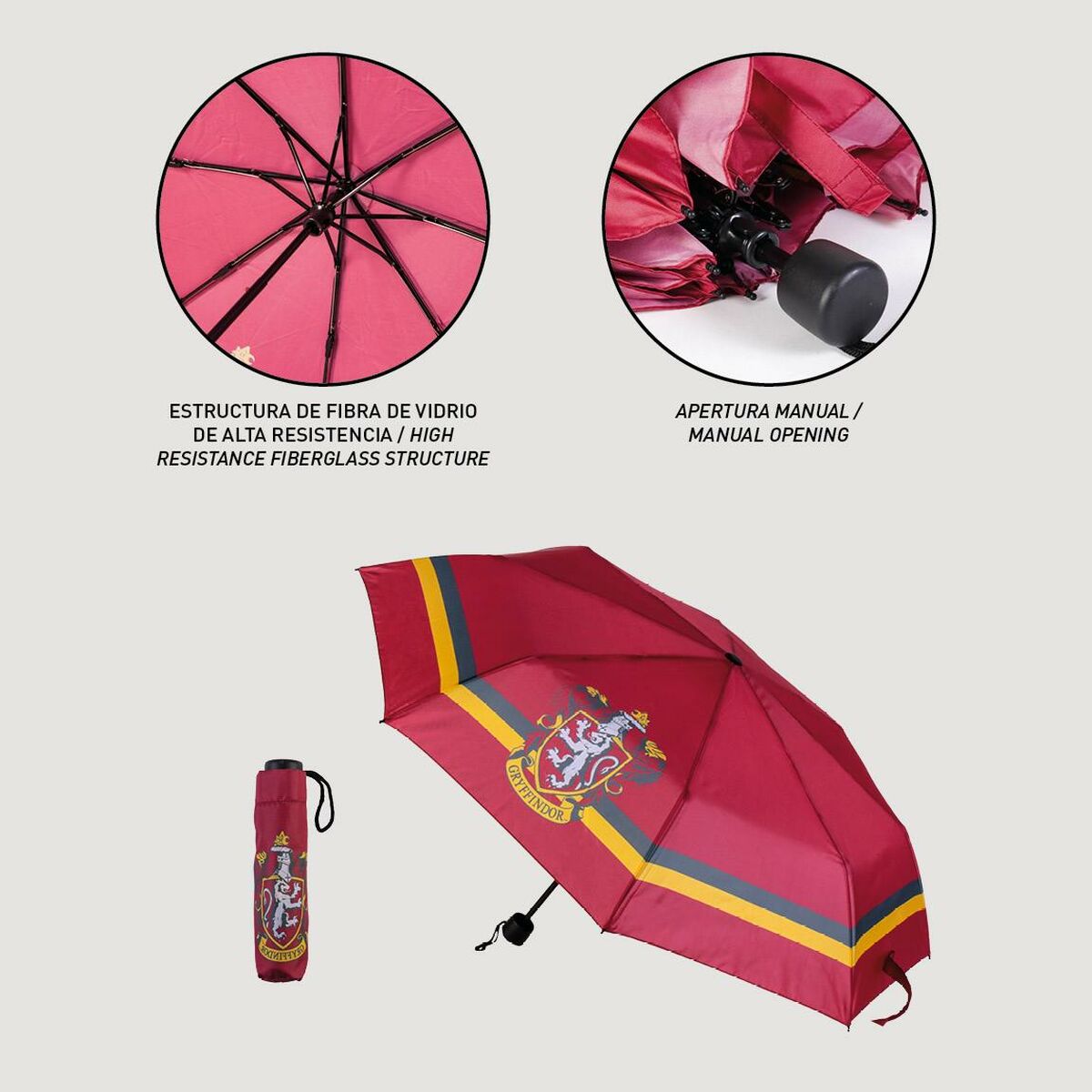Складной зонт Harry Potter Gryffindor Красный 53 cm-6