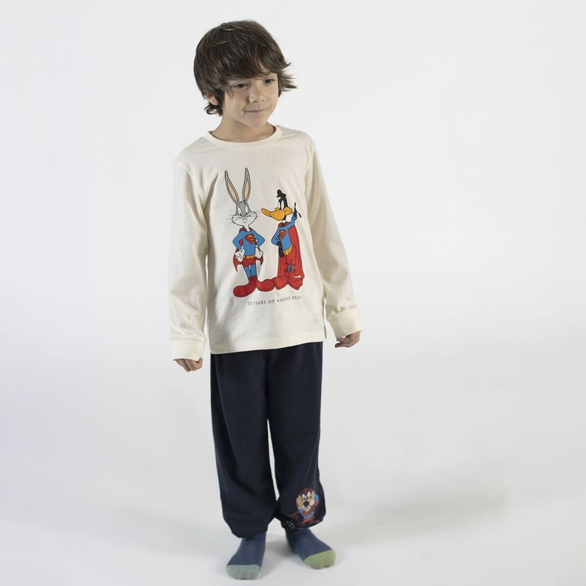 Pigiama per bambini Warner Bros Blu scuro beige-2