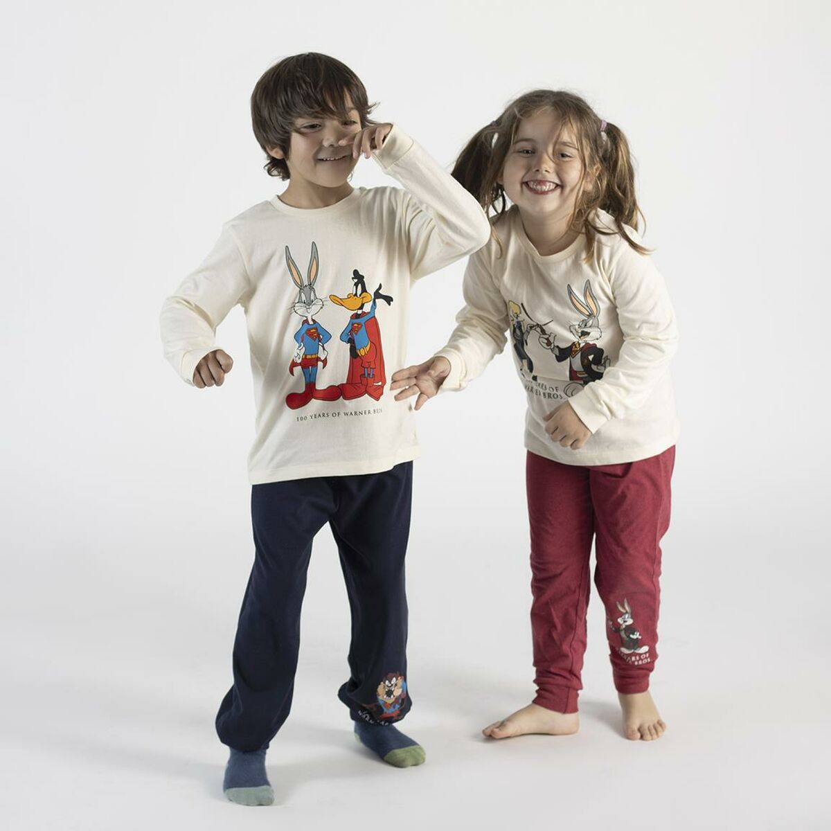 Pigiama per bambini Warner Bros Blu scuro beige-7