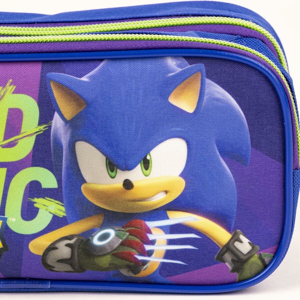 Двойной пенал Sonic Синий 22,5 x 8 x 10 cm-4