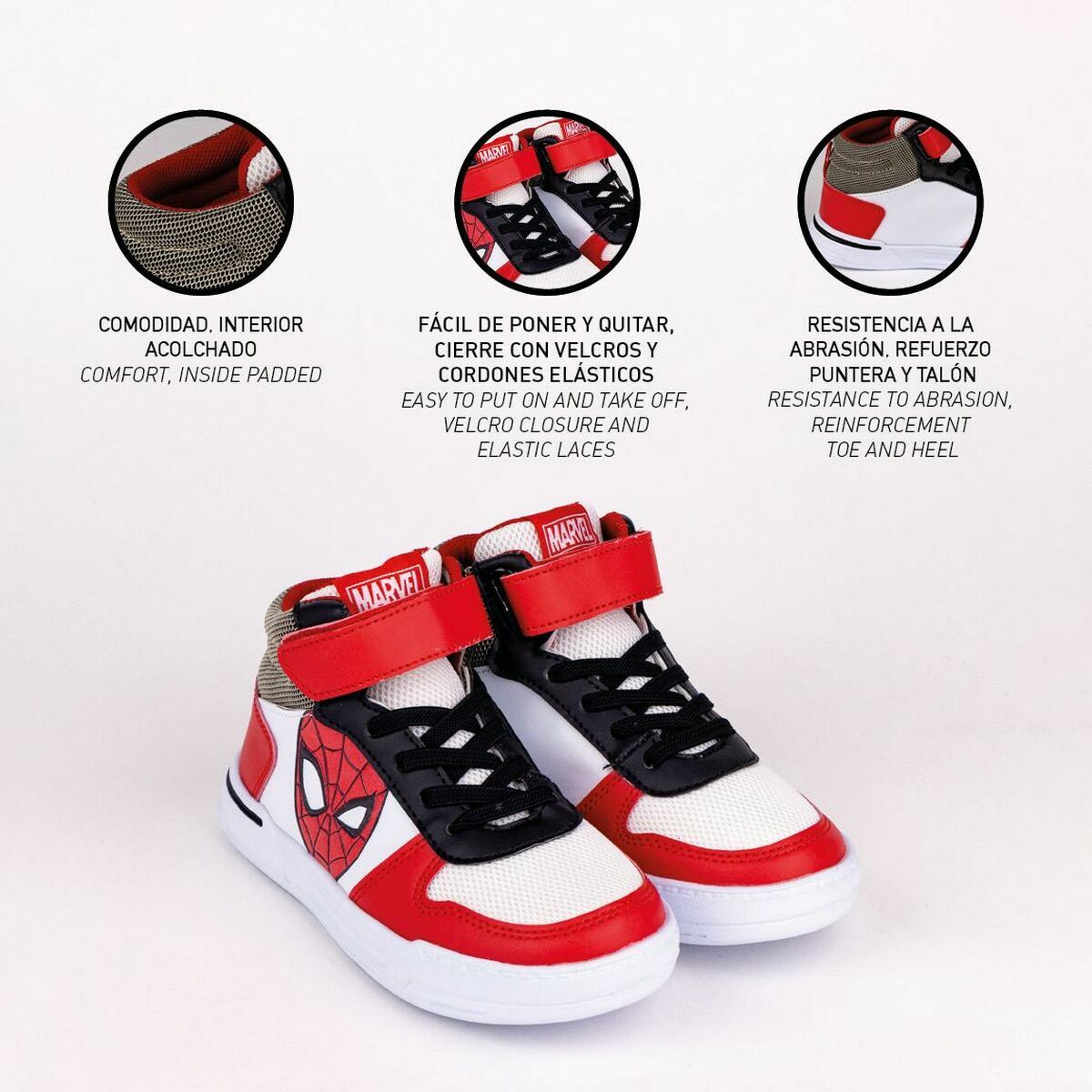 매일 키즈 부츠 스파이더 맨 레드-5