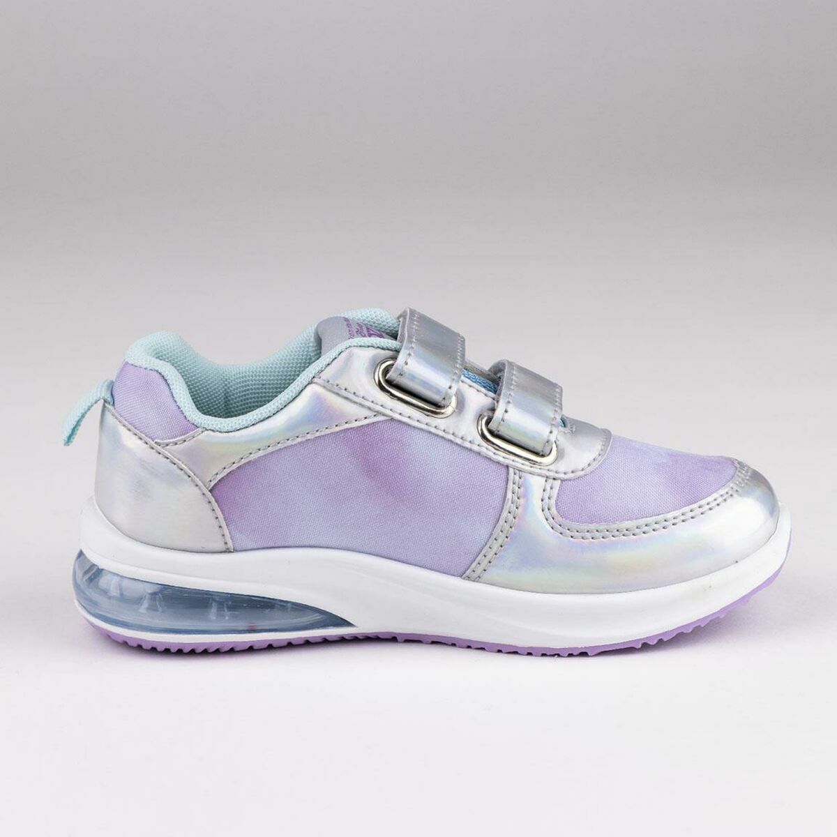 Sneaker mit LEDs Frozen Velcro Silber-2