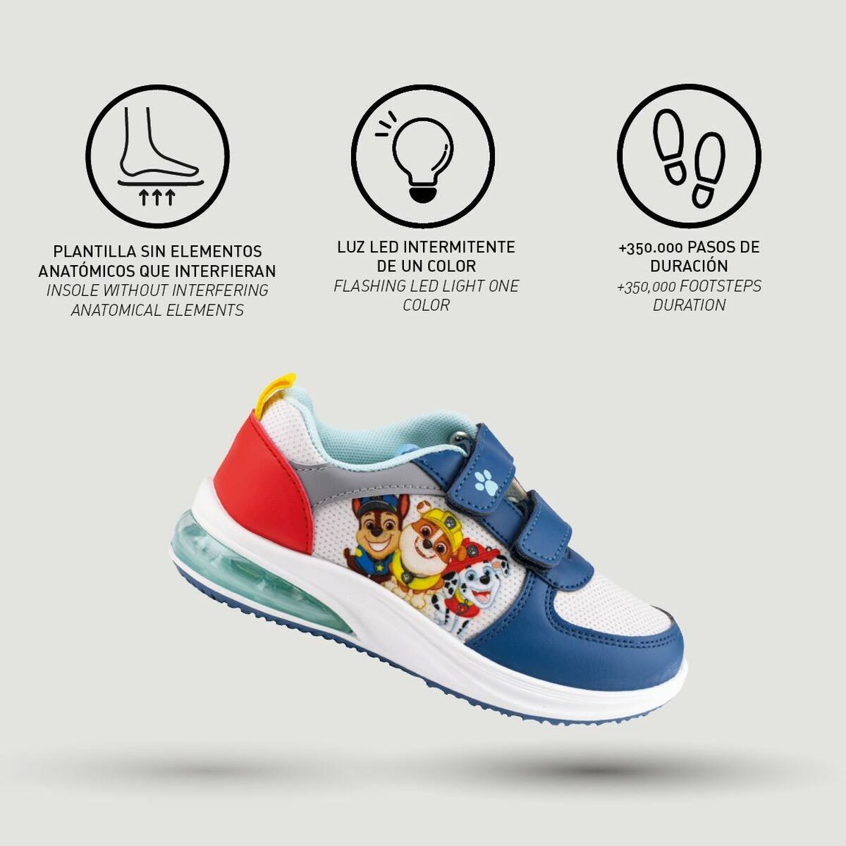 Sneaker mit LEDs The Paw Patrol Klettverschluss-4