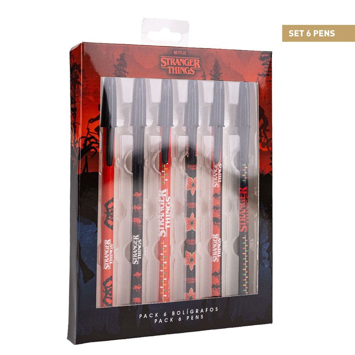 Набор ручек Stranger Things 6 Предметы Чёрный-3