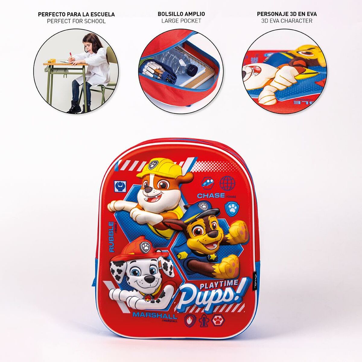 Детский рюкзак 3D The Paw Patrol Красный 25 x 31 x 10 cm-3