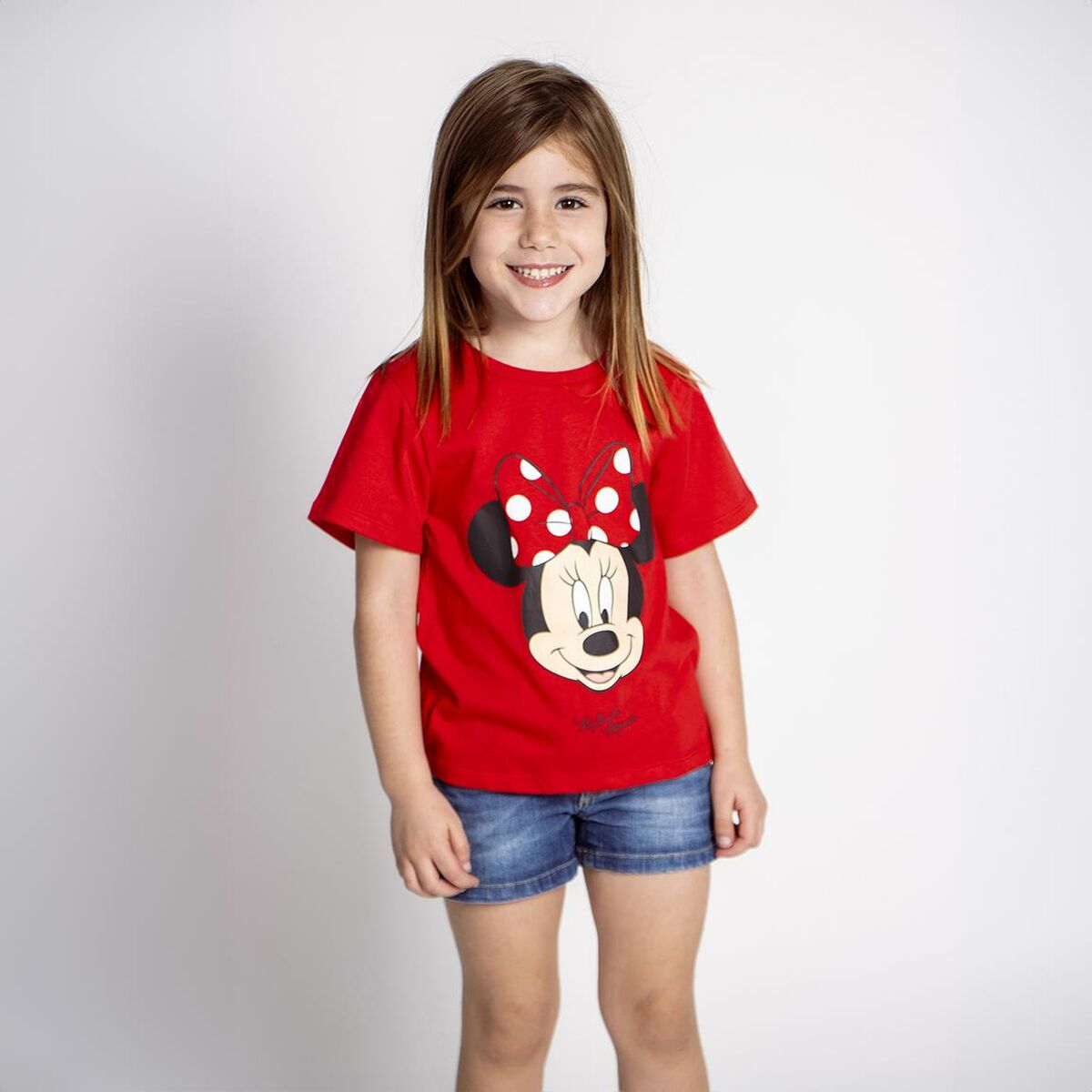 Minnie Mouse Baby Short Sleeve T-Shirt Κόκκινο-3