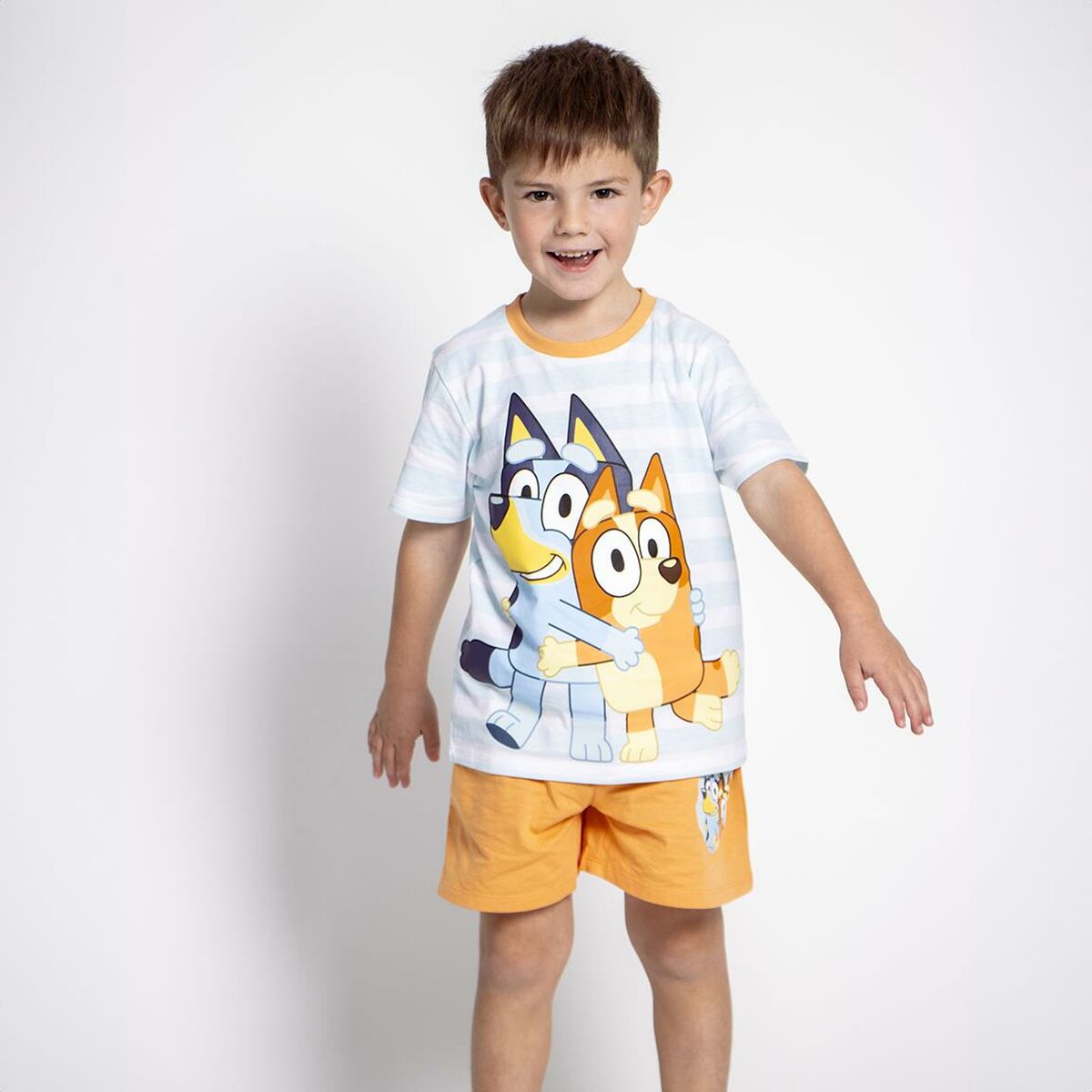 Pyjama Kinder Bluey Hellblau-4