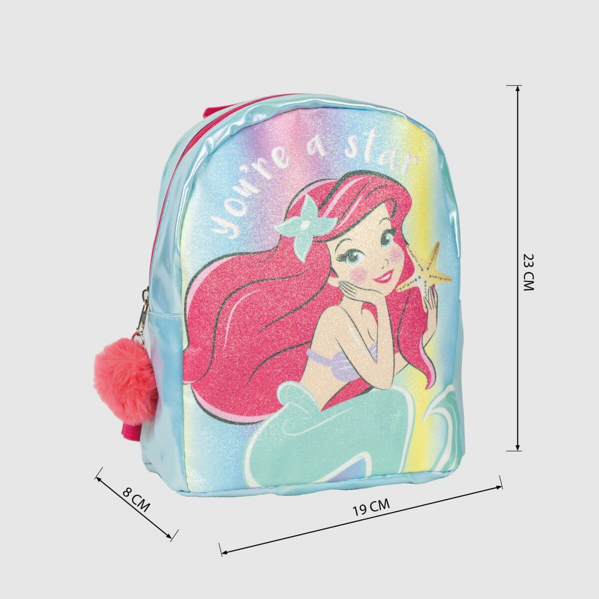 Повседневный рюкзак Disney Princess Синий 19 x 23 x 8 cm-2