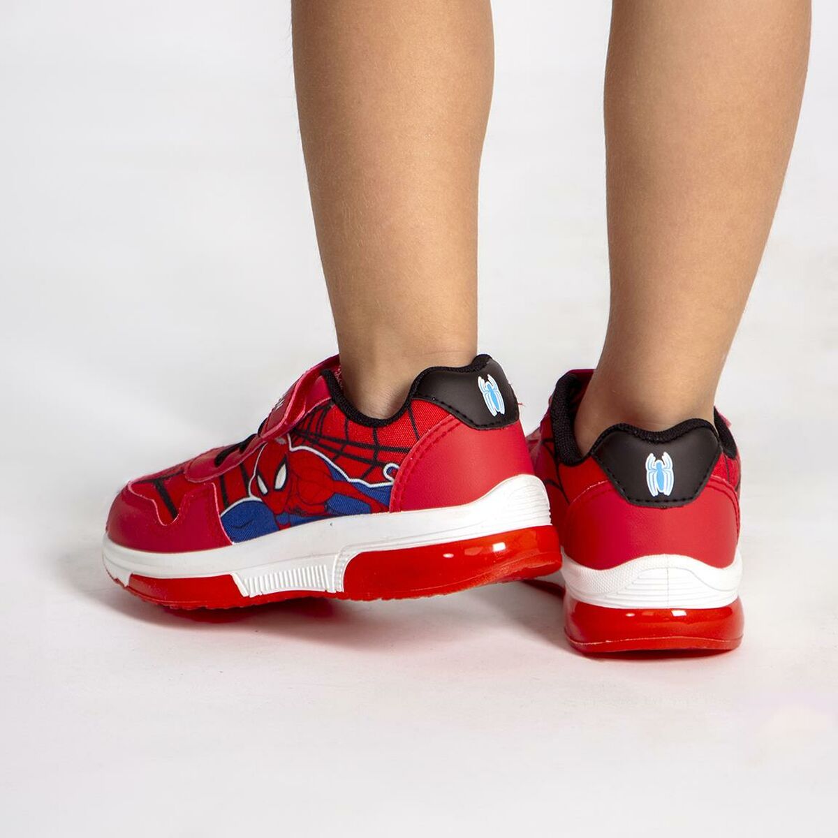 스파이더 맨 LED 스니커즈 레드-5
