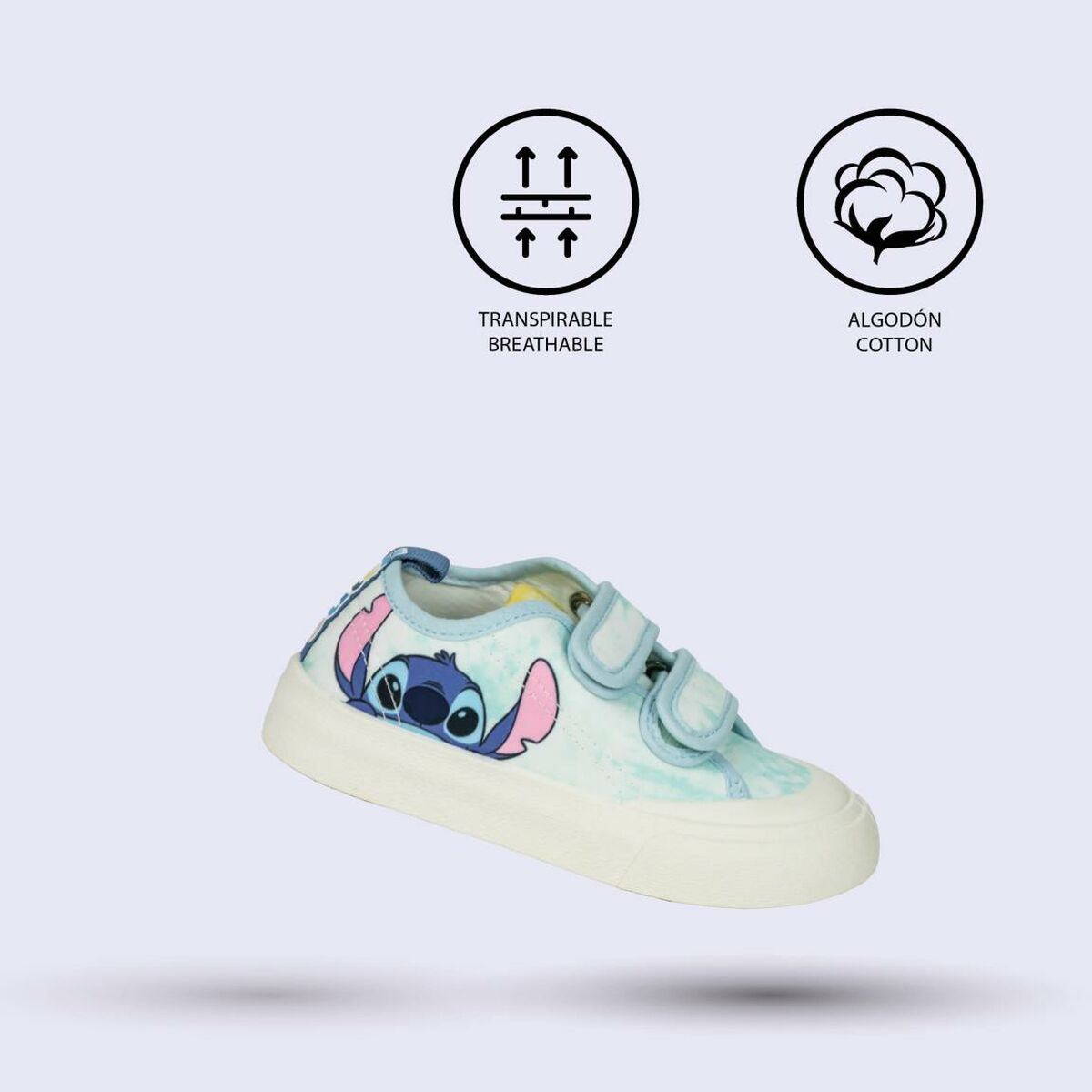 스티치 라이트 블루 키즈 스포츠 스니커즈-3