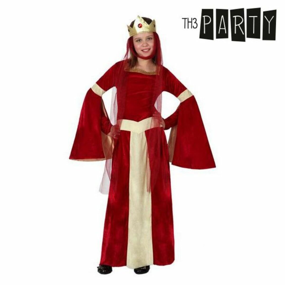 Fancy dress for children Dame Medieval Red