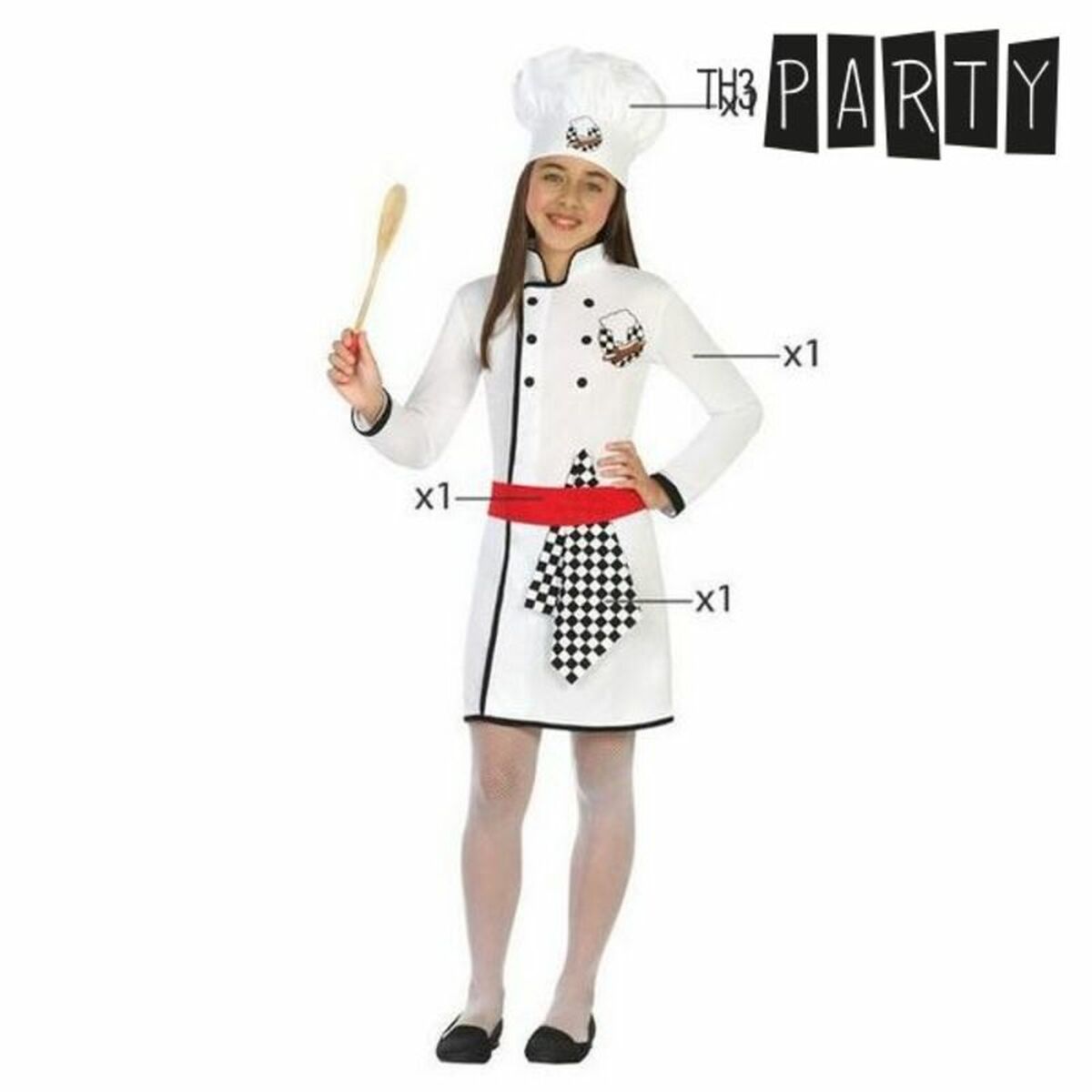 Маскарадные костюмы для детей Повар-девушка 4 pcs-2