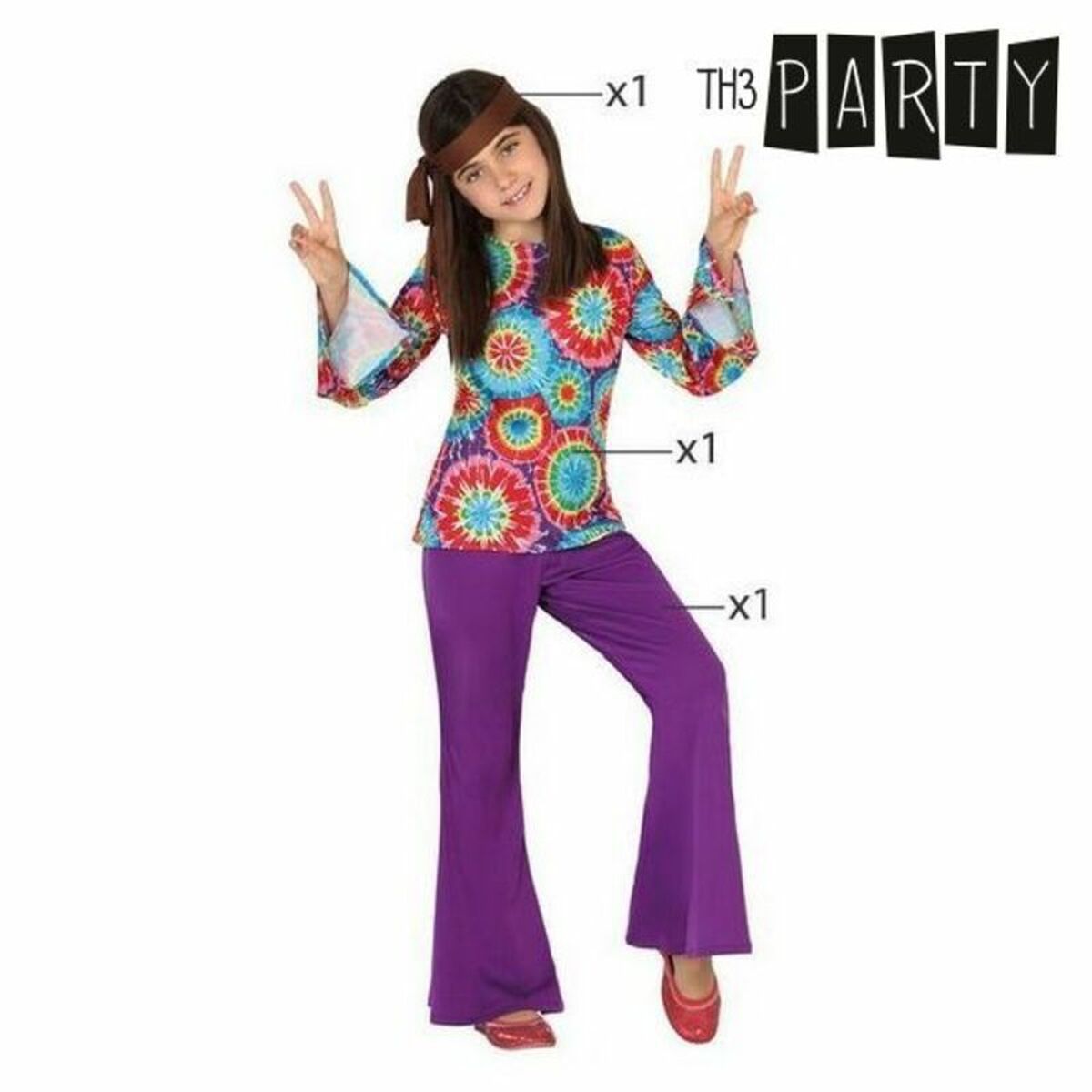 Маскарадные костюмы для детей Hippie (3 Pcs)-2