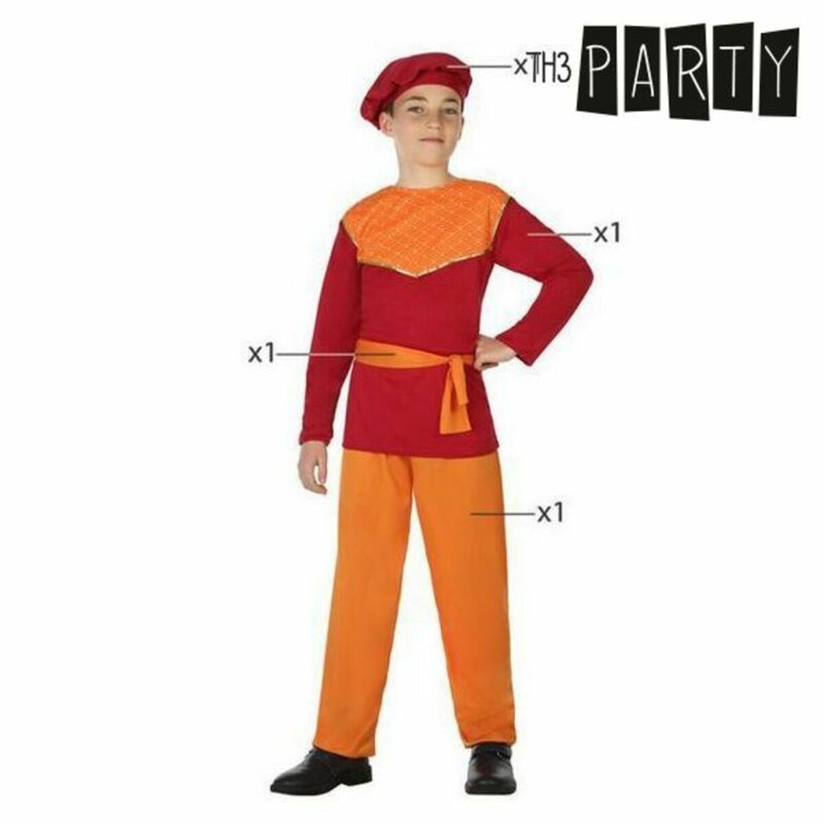 Маскарадные костюмы для детей Паж Красный 4 pcs-2