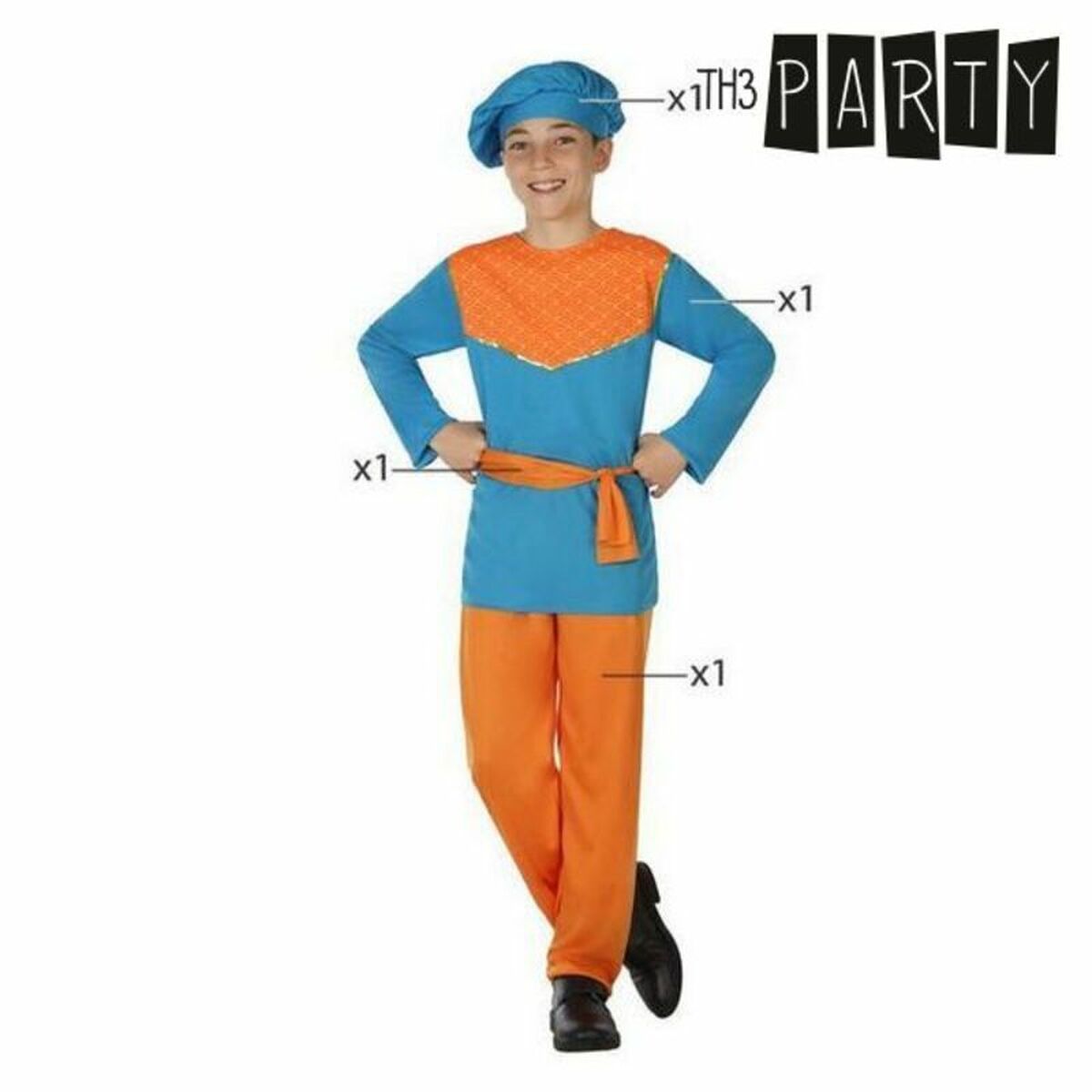 Маскарадные костюмы для детей Паж Синий 4 pcs-2