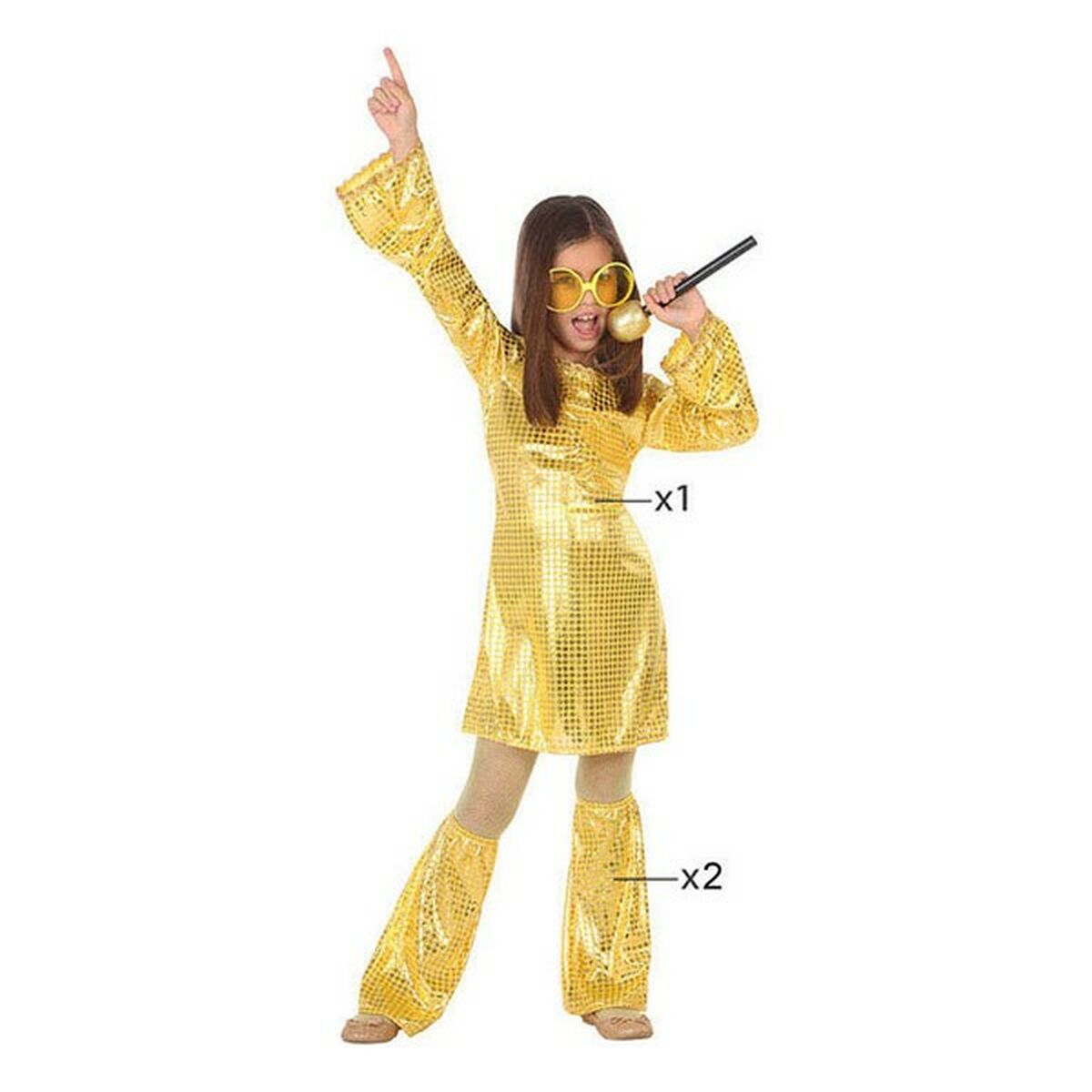 Маскарадные костюмы для детей Disco Позолоченный (2 Предметы) (3 pcs)-4