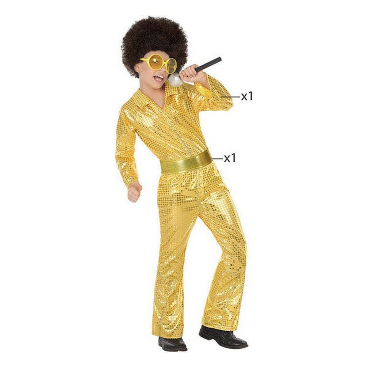 Маскарадные костюмы для детей Disco Позолоченный (2 Предметы) (2 pcs)-6