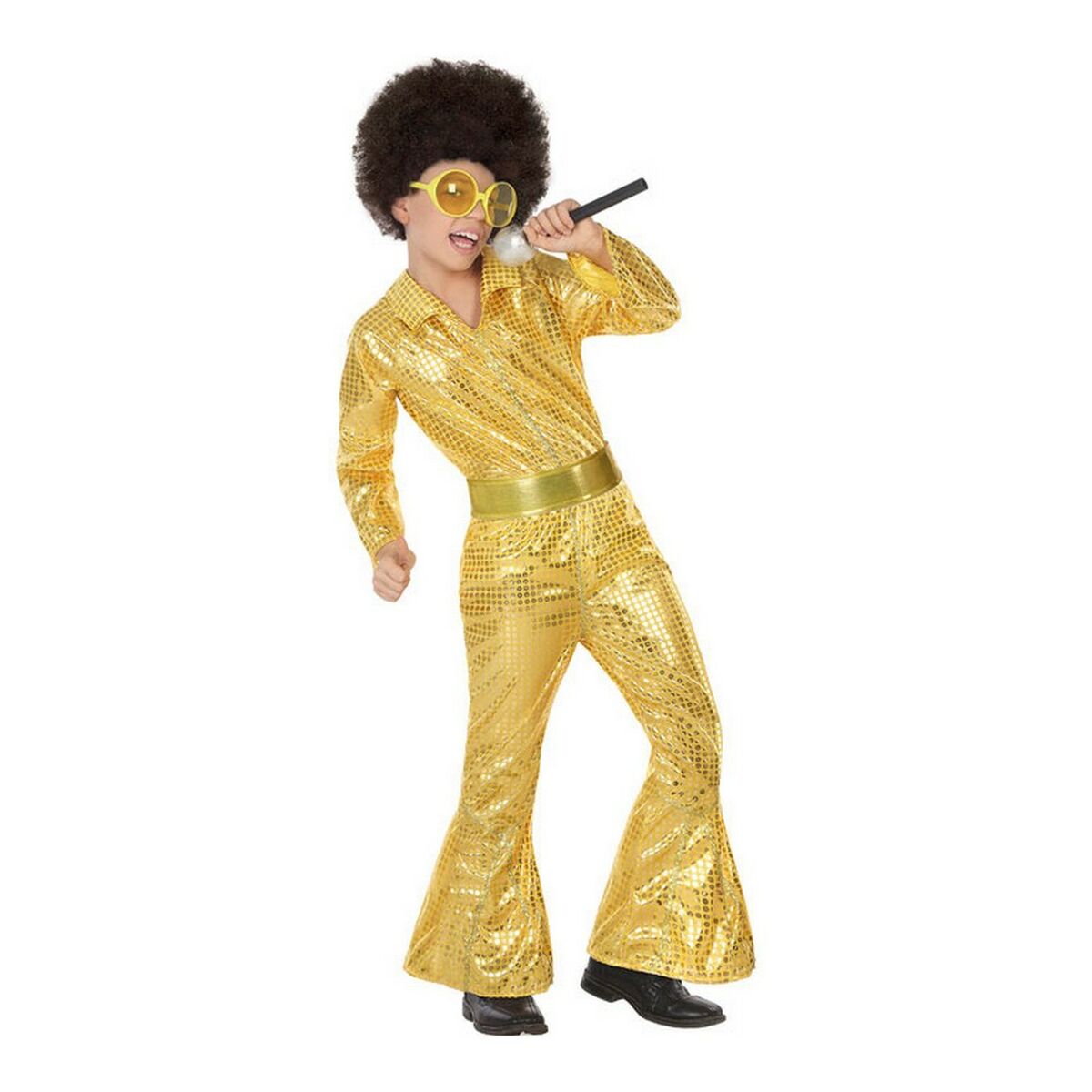 Маскарадные костюмы для детей Disco Позолоченный (2 Предметы) (2 pcs)-2