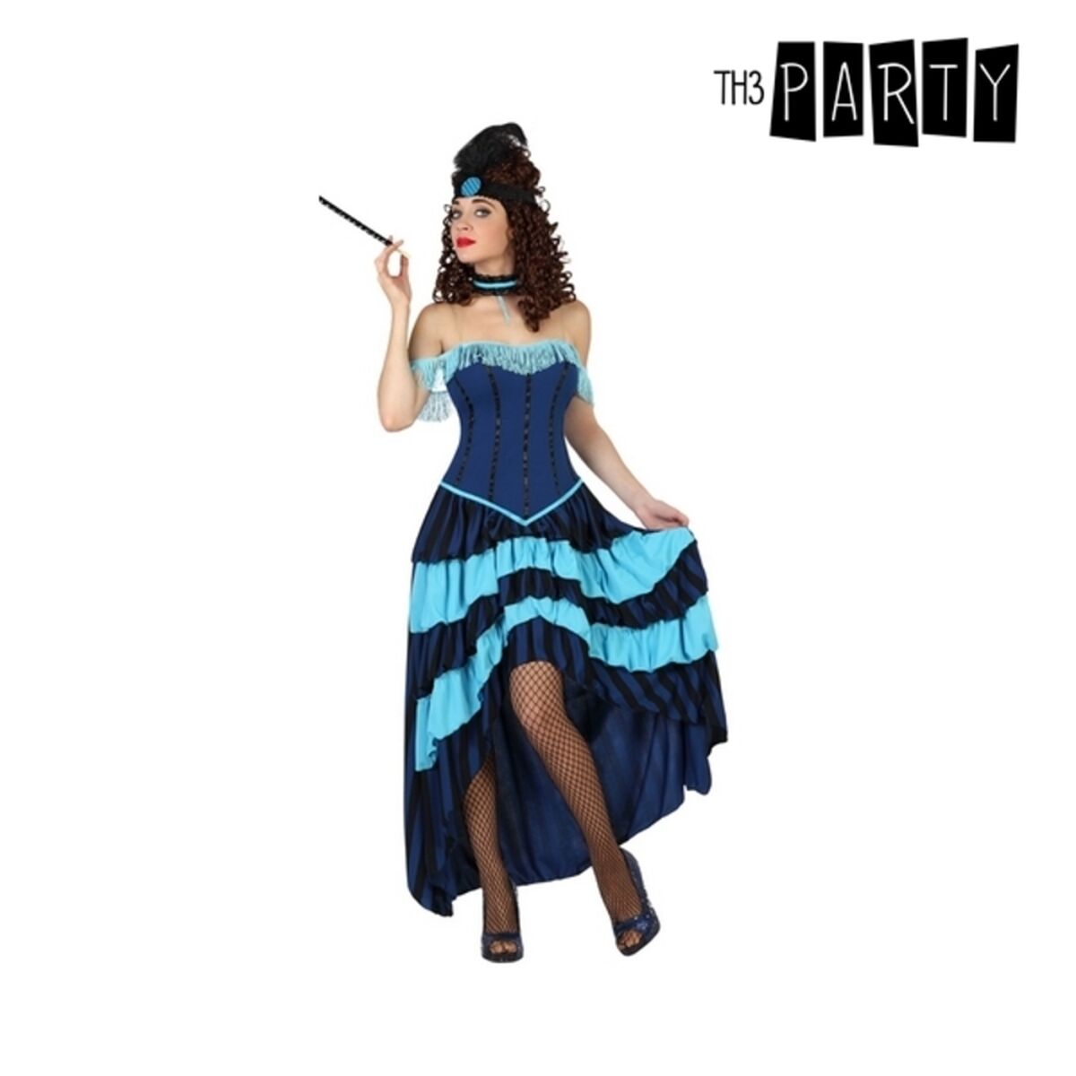 Fancy Dress for Adults Blue (2 pcs) Cabaret Dancer