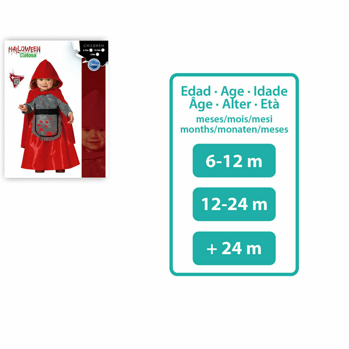 زي الأطفال Red Riding Hood Bloody-2