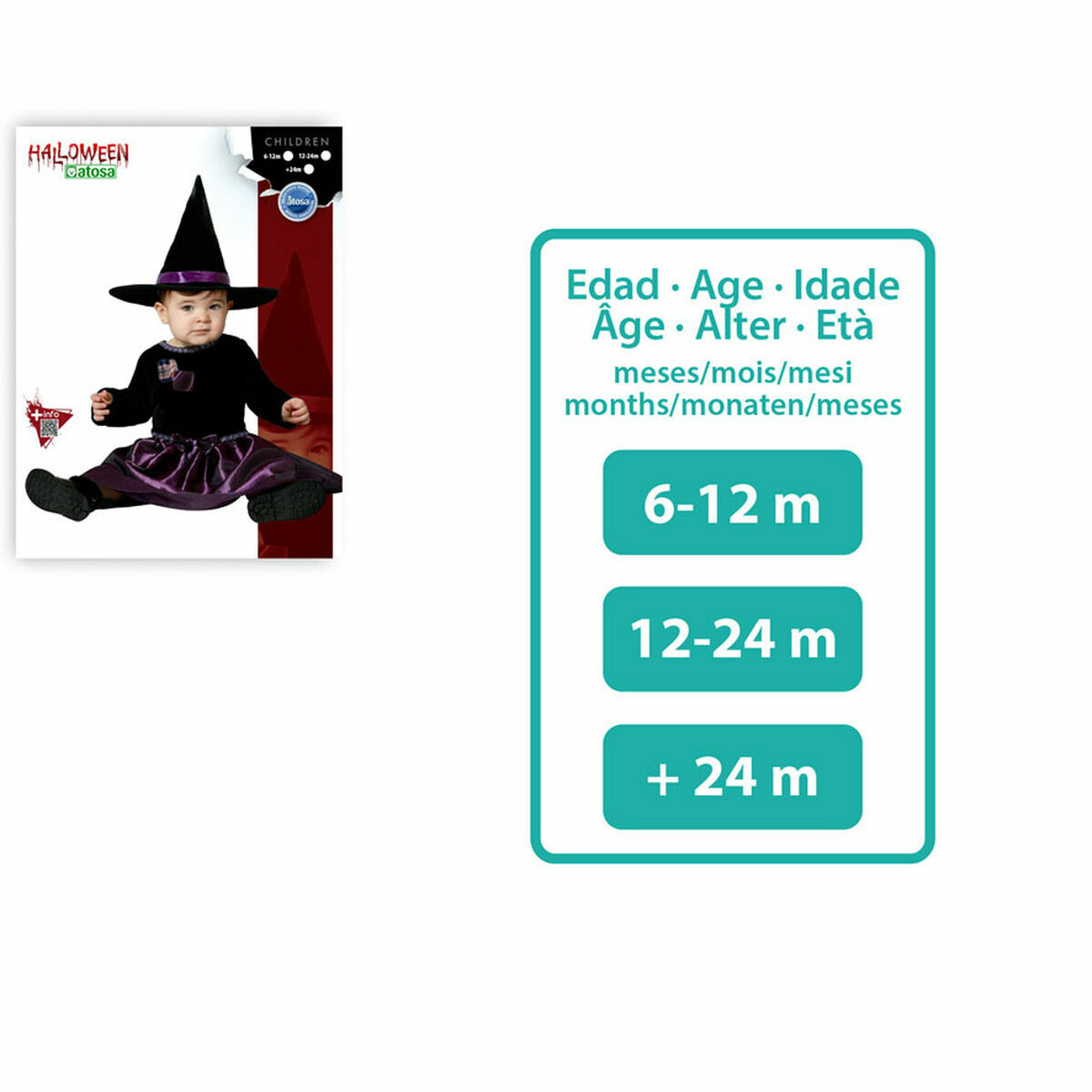 婴儿化装舞会服装紫色女巫婴儿-6