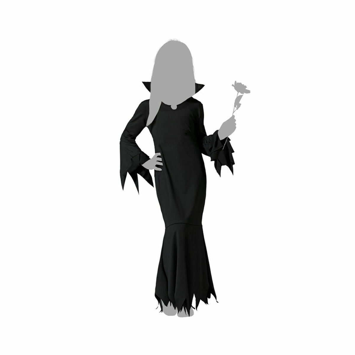 أزياء تنكرية للبالغين Black Children' s Witch-4