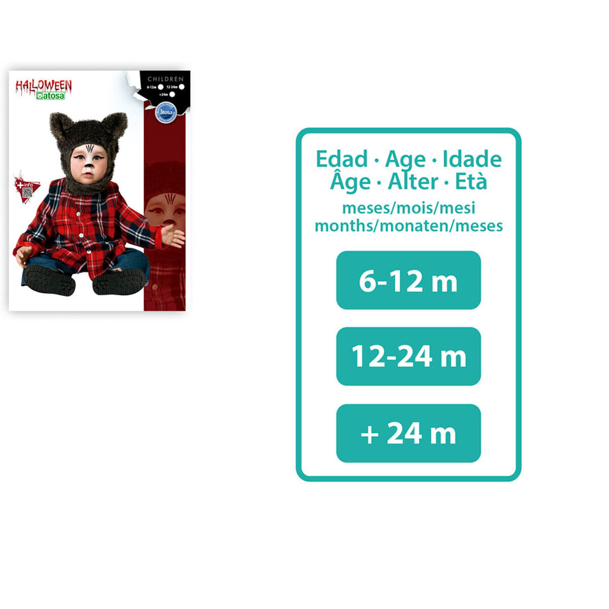 婴儿化装舞会服装棕狼-3