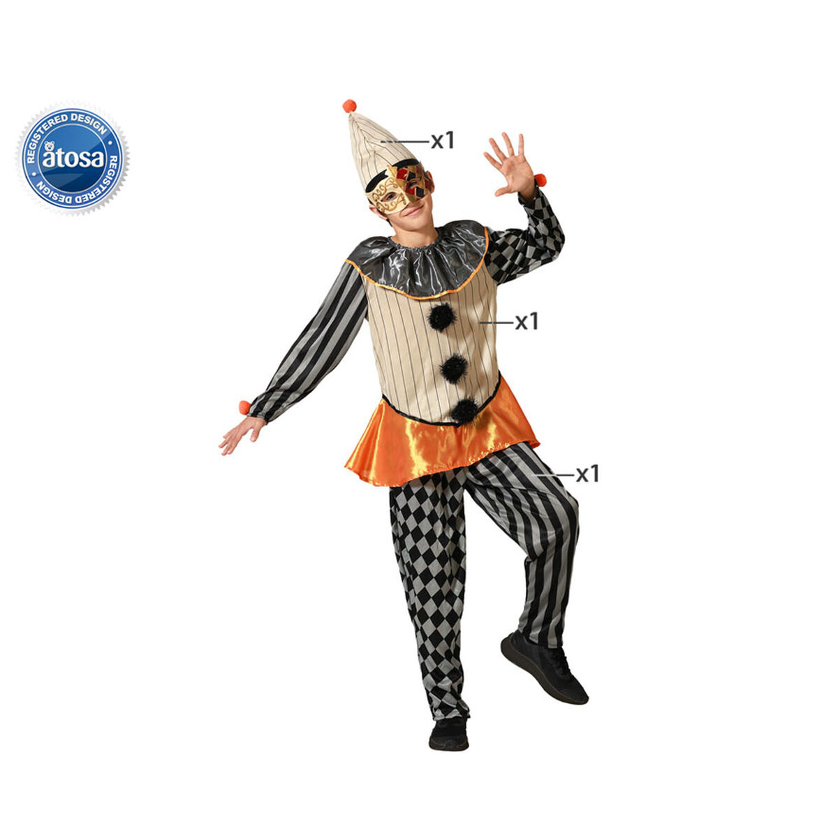 فستان تنكري لأطفال Harlequin-3