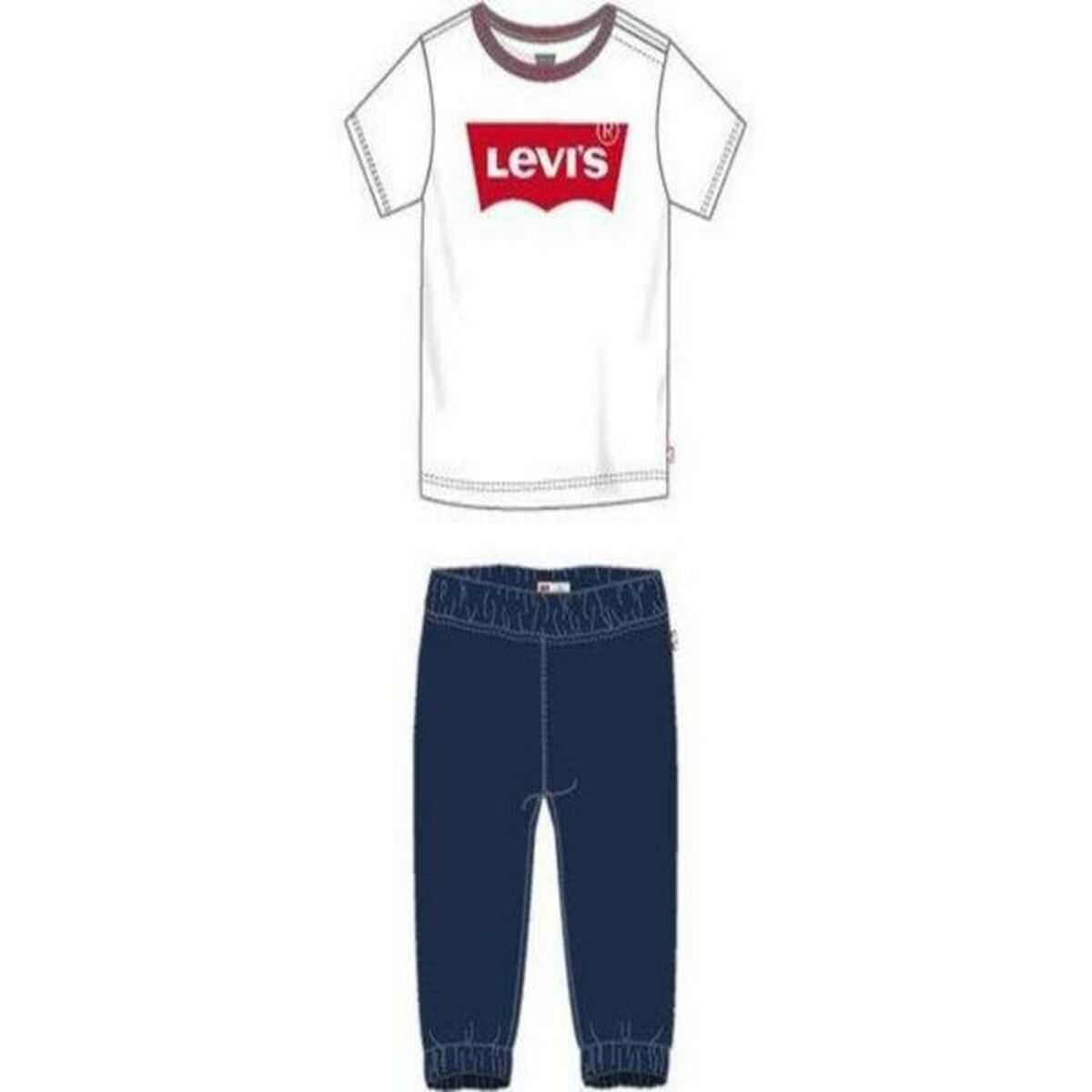 아이들을위한 운동복 TWILL JOGGER Levi's 6EA924-001 White-2