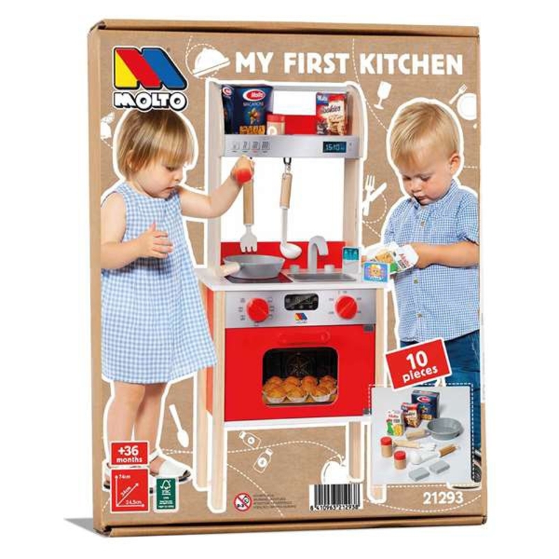 Игрушечная кухня Moltó 21293 Деревянный Красный (10 pcs)-2