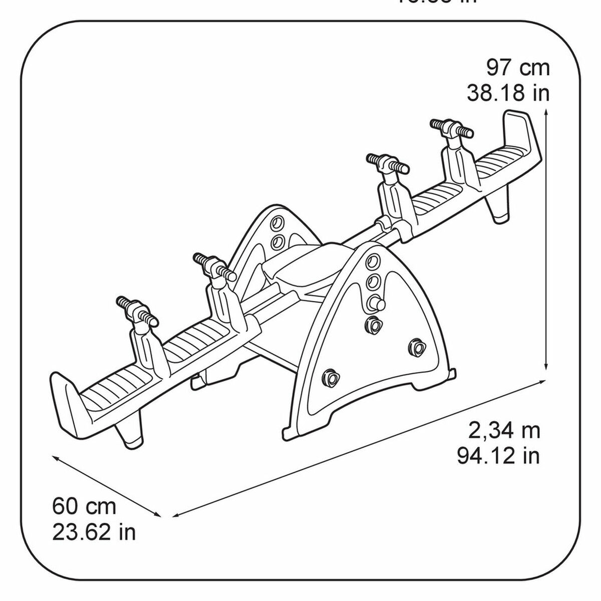 Feber Saw 2x2 Balance Swing (60 x 234 x 97 cm)-4