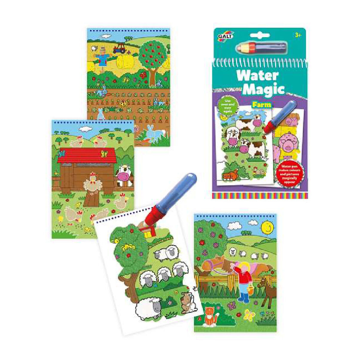 Книжка-раскраска Water Magic Diset A3079H-2