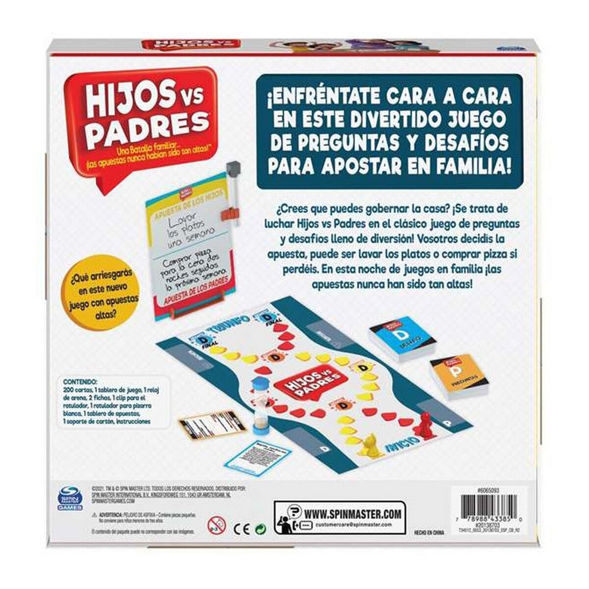 Настольная игра Spin Master Hijos vs Padres 206 Предметы 26,99 x 26,99 x 5,4 cm-2