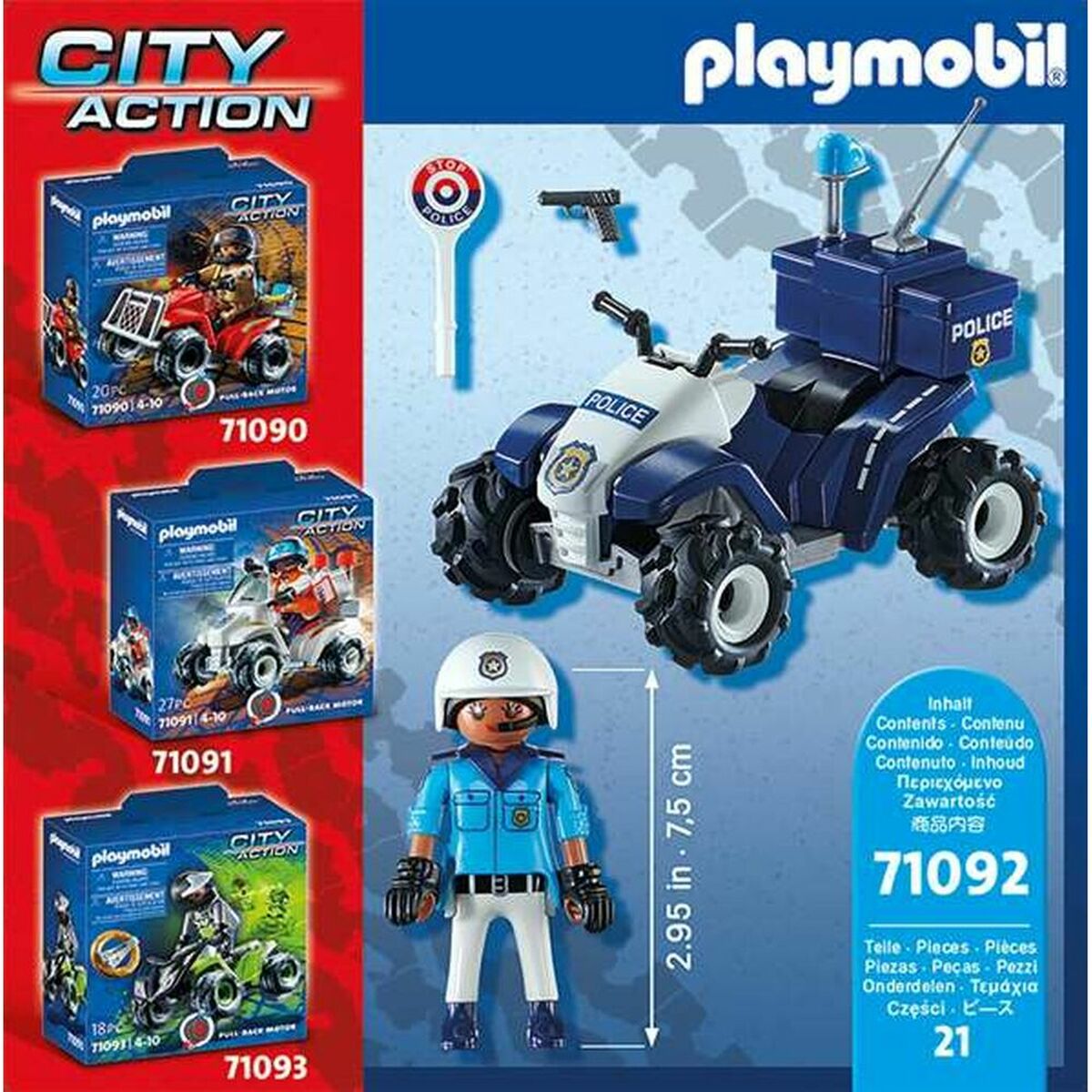 Набор машинок Playmobil Speed Quad City Action 71092 Полиция (21 pcs)-4
