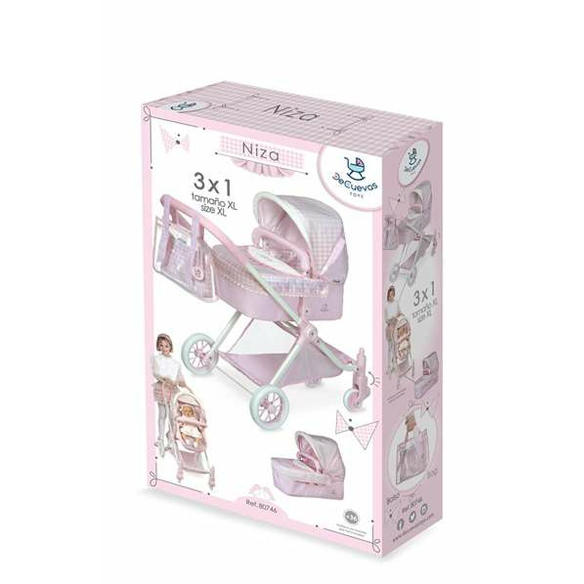 Decuevas XL қуыршақ арбасы 3-в-1 45 x 80 x 81 см-4