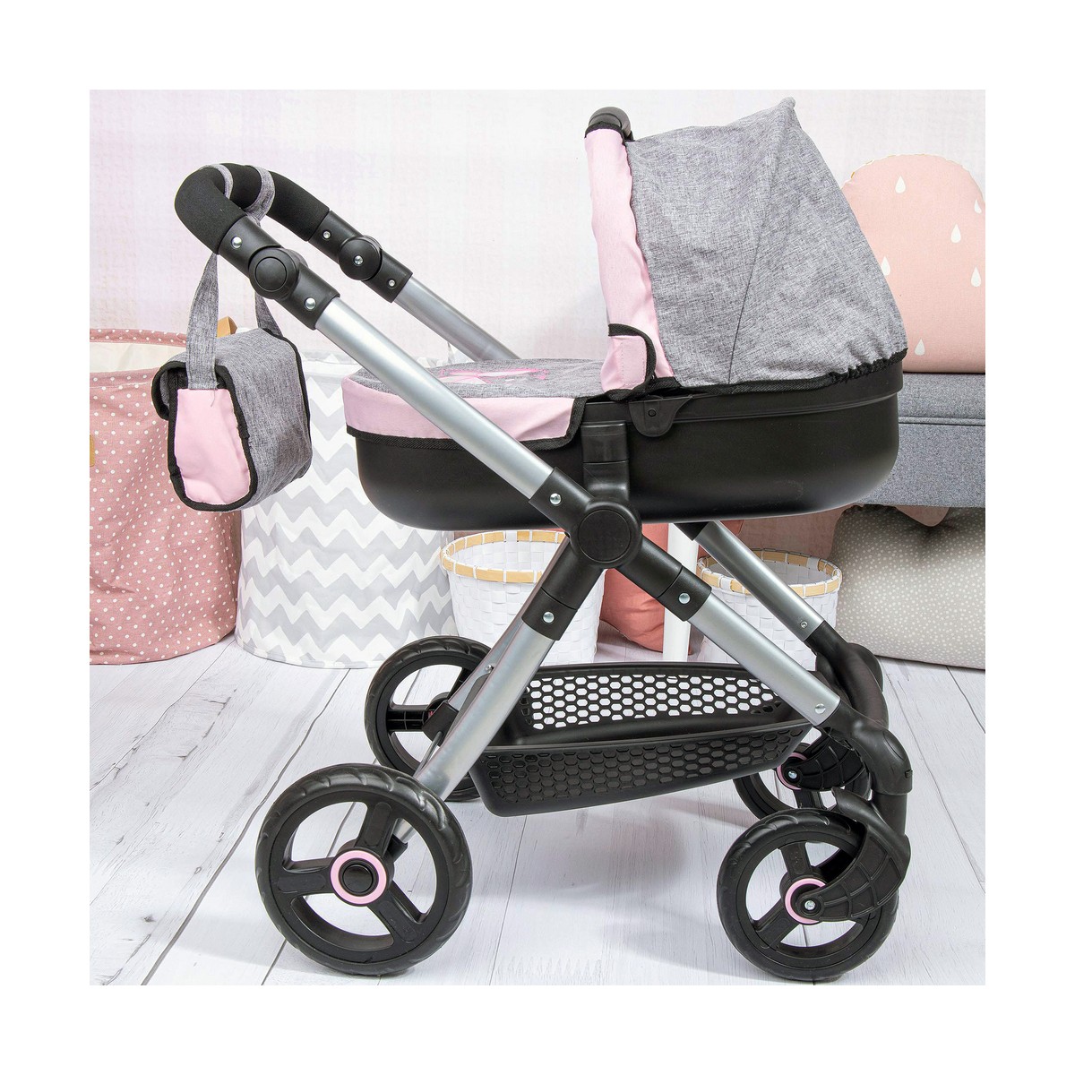 Reig Stule Pram Doll Stroller Grey 63 cm-3