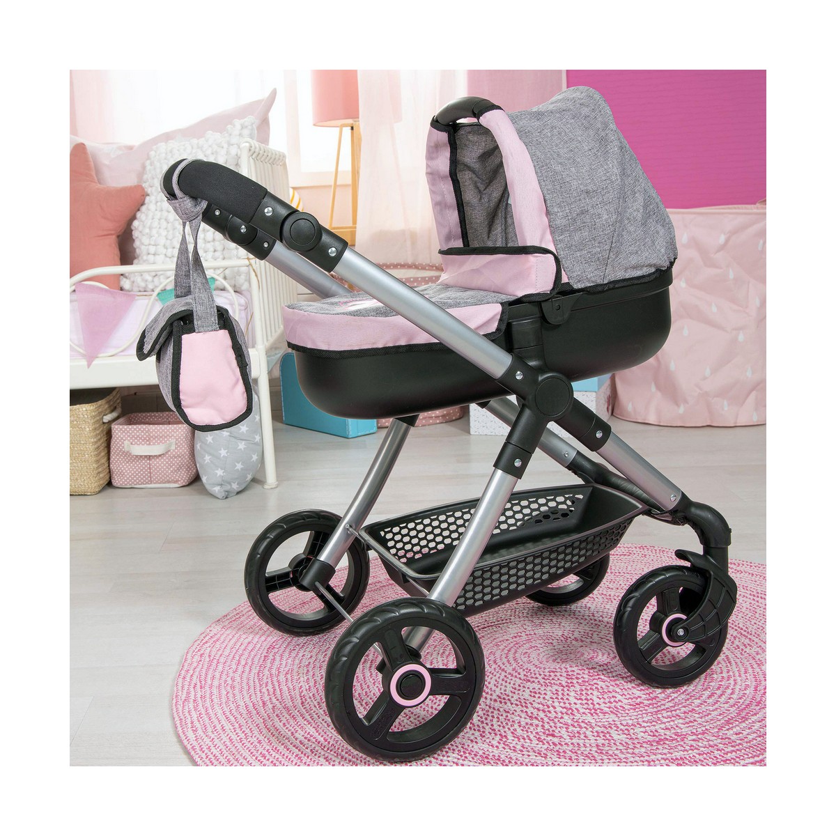 Reig Stule Pram Doll Stroller Grey 63 cm-4