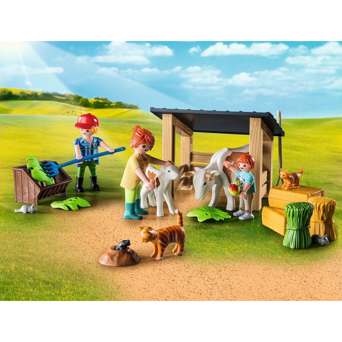 Playset Playmobil 71248 Country Furnished House with Barrow and Cow 137 Предметы-6
