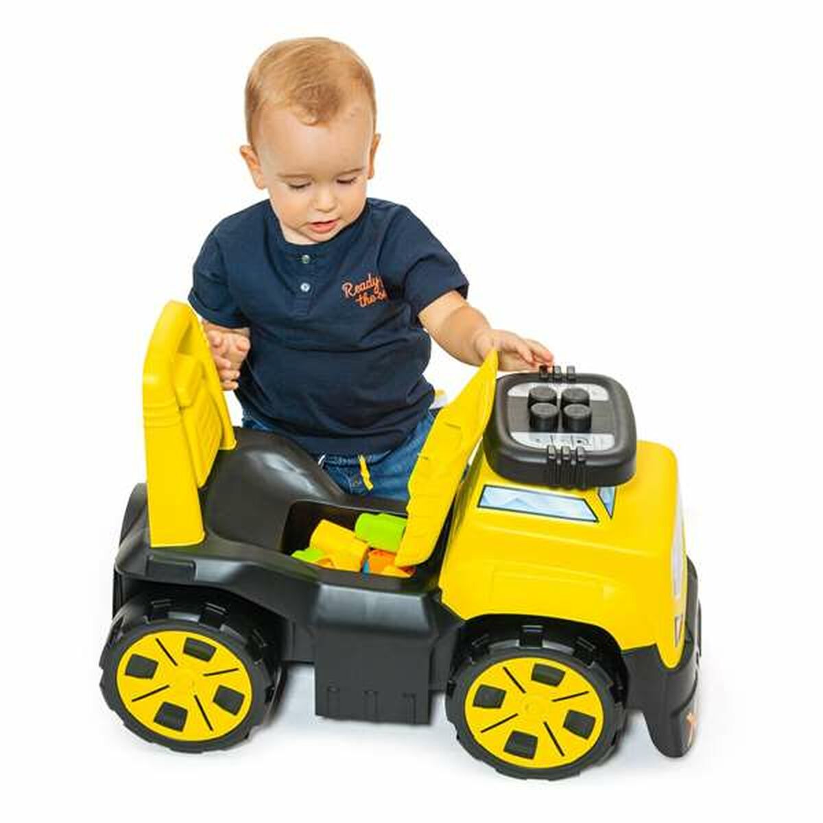 Машинка-каталка Moltó 3x1 Wheels & Blocks Жёлтый 89 cm 10 Предметы-2