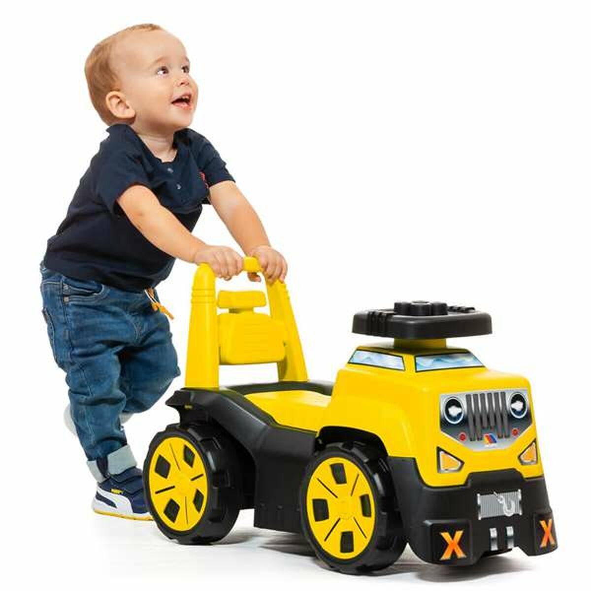 Машинка-каталка Moltó 3x1 Wheels & Blocks Жёлтый 89 cm 10 Предметы-3