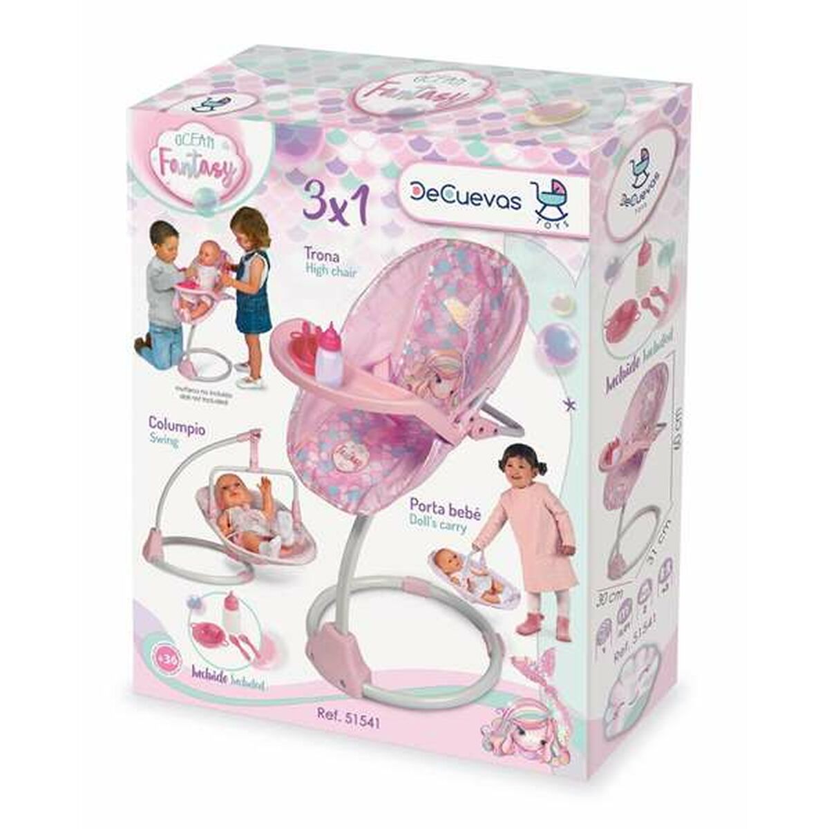 Decuevas Ocean Fantasy High Chair 30 x 31 x 60 cm 3-in-1-6