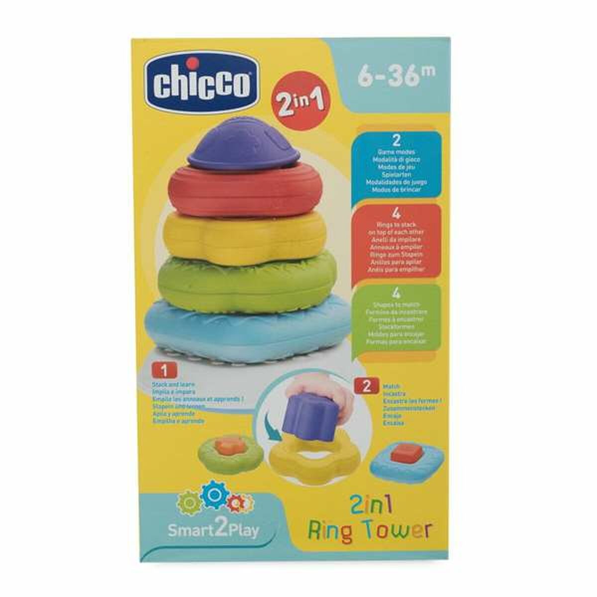 Складываемые кубики Chicco Pyramid Кольца-5