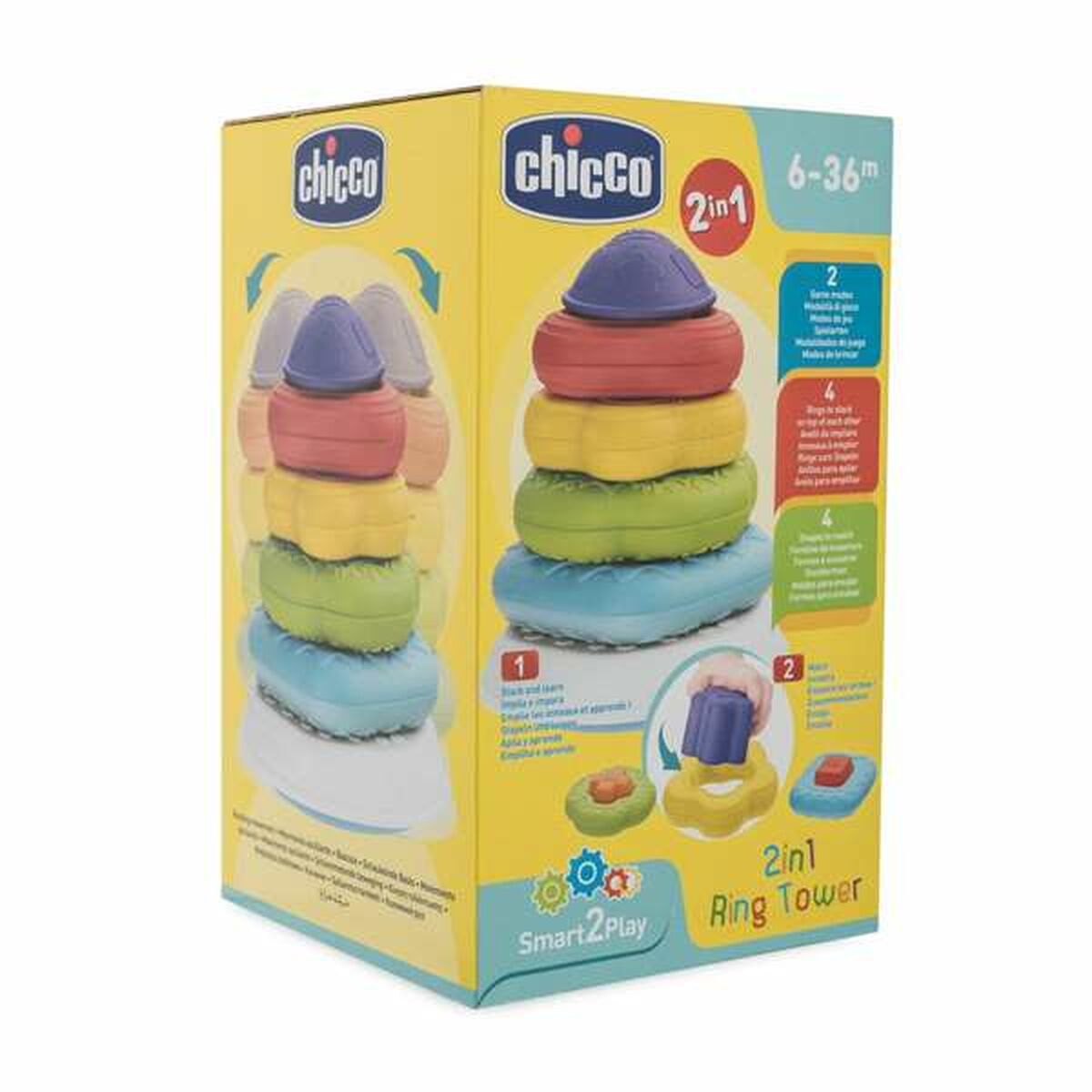 Складываемые кубики Chicco Pyramid Кольца-6