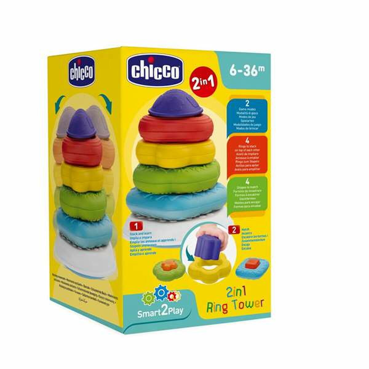 Складываемые кубики Chicco Pyramid Кольца-7