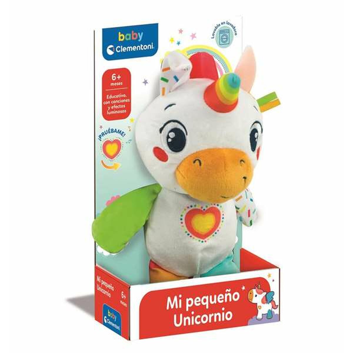 Clementoni Unicórnio de peluche musical 17,5 x 27,5 x 8 cm-2