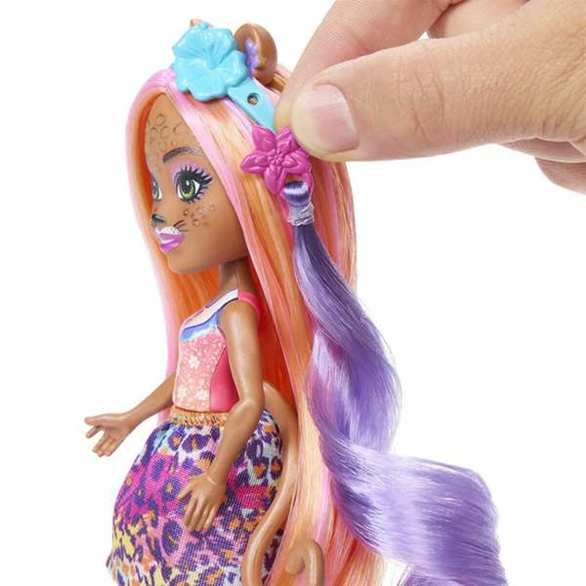 Mattel Enchantimals Glam Party Cheetah 15 سم دمية-3