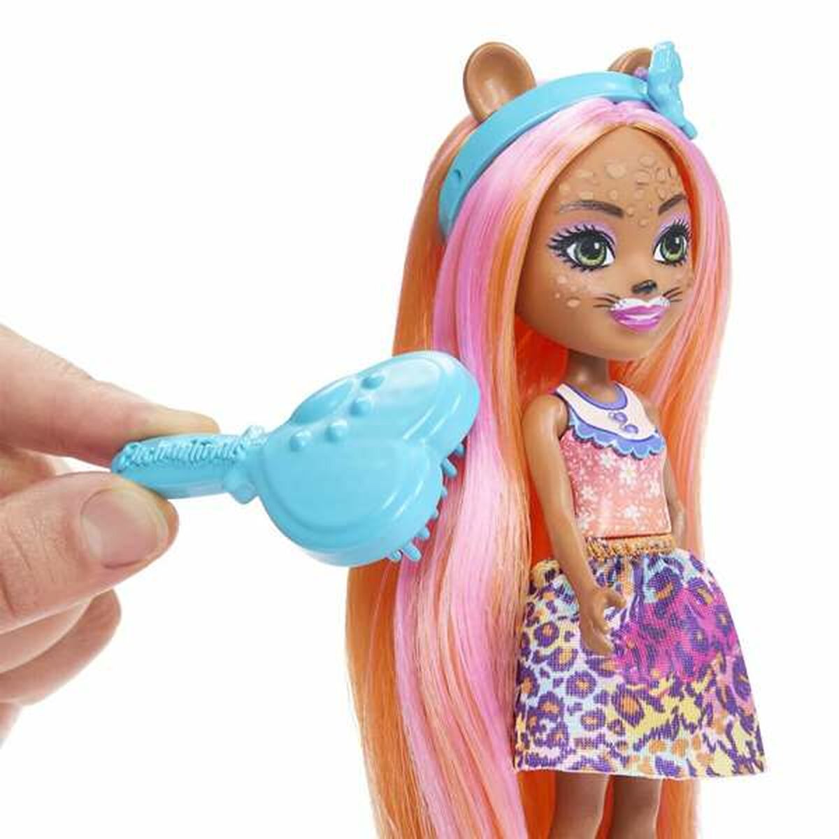 Mattel Enchantimals Glam Party Cheetah 15 سم دمية-4